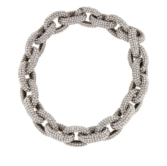 SHAY Jumbo Crystal Chain Link Collar Necklace - Picture 1 of 8